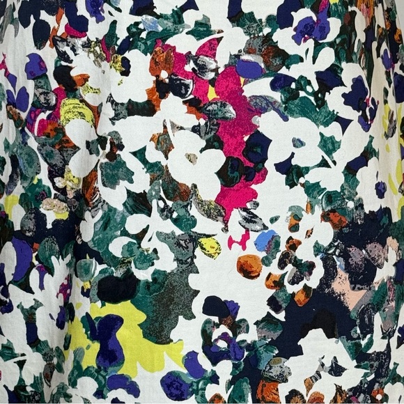 Ann Taylor Floral Sleeveless Cotton Sheath Dress Midi Length Women’s Size 6T - Picture 7 of 11